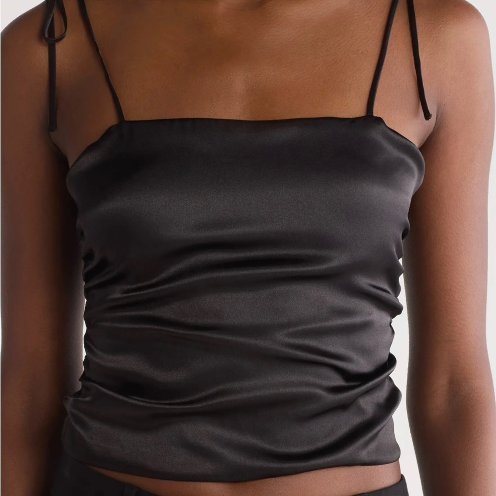 Calvin Klein X Sleek Black Satin Camisole